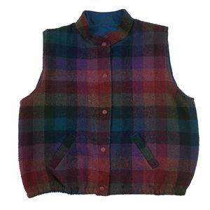 VTG 80s Andy Johns Reversible Womens Vest Size S